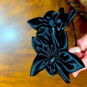 Black Flower Headband
